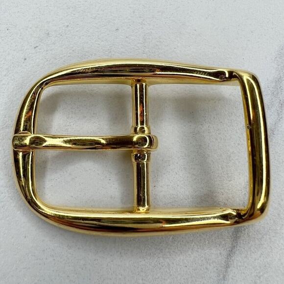 Vintage Gold Tone Simple Basic Belt Buckle for up to 1 Inch Belt - Picture 1 of 8